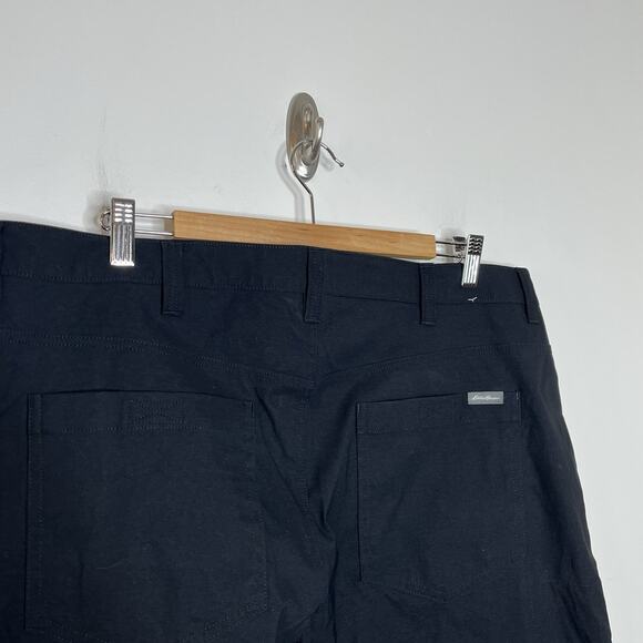 Eddie Bauer Hiking Pants Black Mens Size 40x30 Outdoor Convertible Tech - Picture 6 of 7